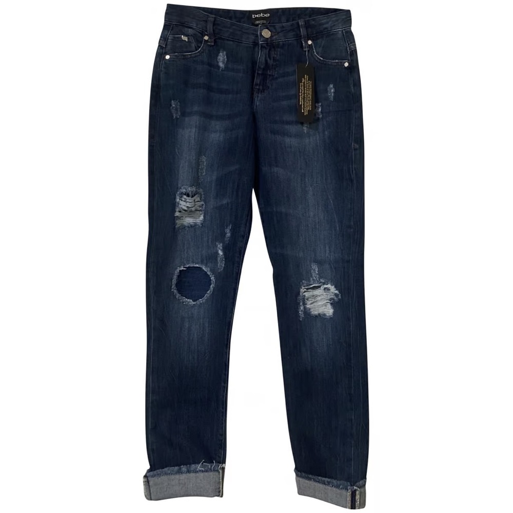 Bebe Women's Dark Blue Skinny boyfriend Jeans